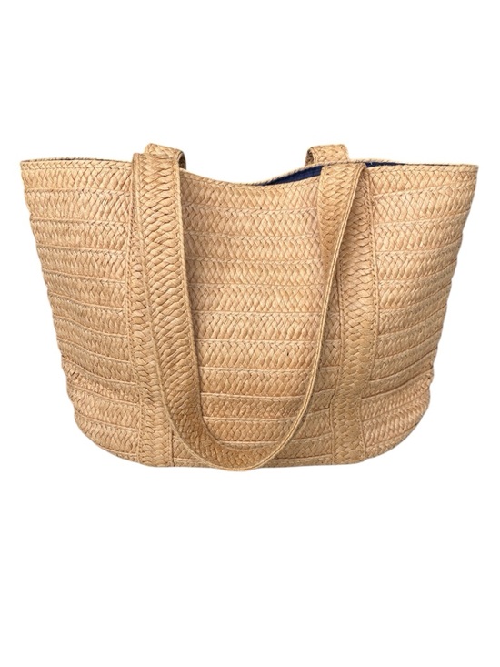 Draper James Handbags - Draper James Women's Tan Woven Straw Shoulder Tote Bag